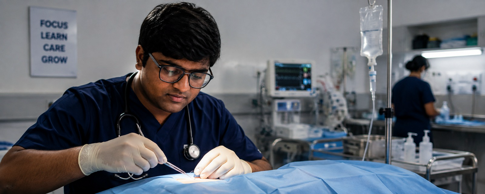 Clinical work in a hospital setting